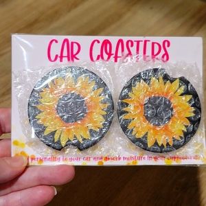 Sunflower Car Coasters
